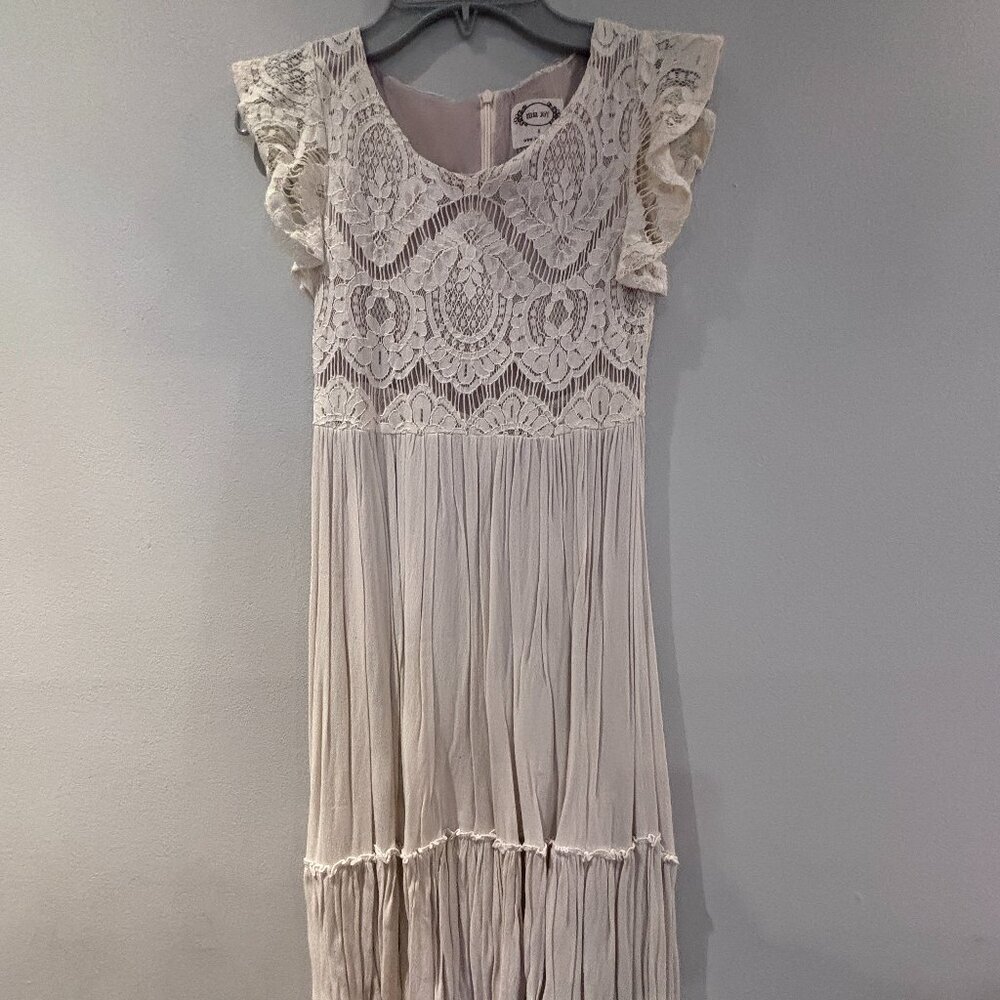 Joyfolie Girls Cream Lace Dress Size 8